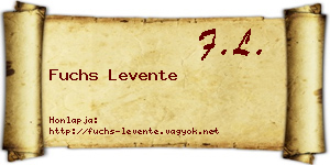 Fuchs Levente névjegykártya